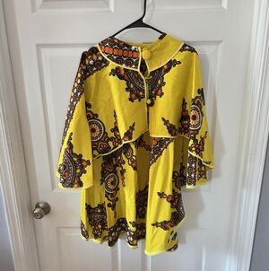 Yellow Patterned Women's Shawl